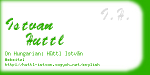 istvan huttl business card